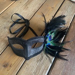 Mardi Gra Venetian Masquerade Mask Peacock